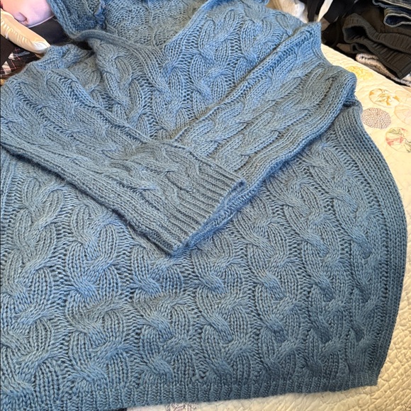 Blue Women's Hooded Sweater - Picture 8 of 8